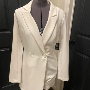 White Blazer Romper 🌞